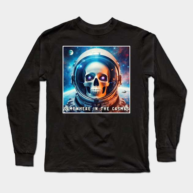 Somewhere In The Cosmos Long Sleeve T-Shirt by DesignsPrints